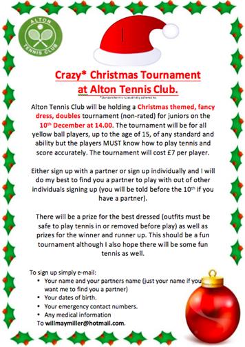  - Christmas Tournament & Junior Prize-Giving